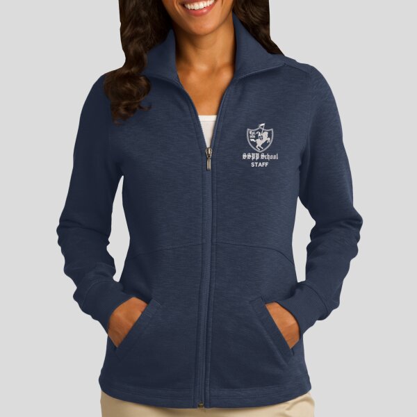 Est. 1836 Staff Logo - Ladies Slub Fleece Full Zip Jacket Thumbnail