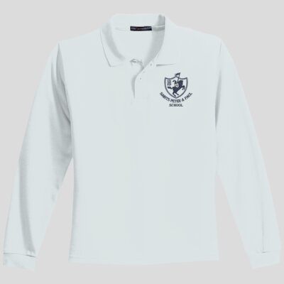 SSPP Cross Logo - Youth Long Sleeve Silk Touch™ Polo Thumbnail