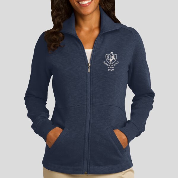 Staff - SSPP Cross Logo - Ladies Slub Fleece Full Zip Jacket Thumbnail