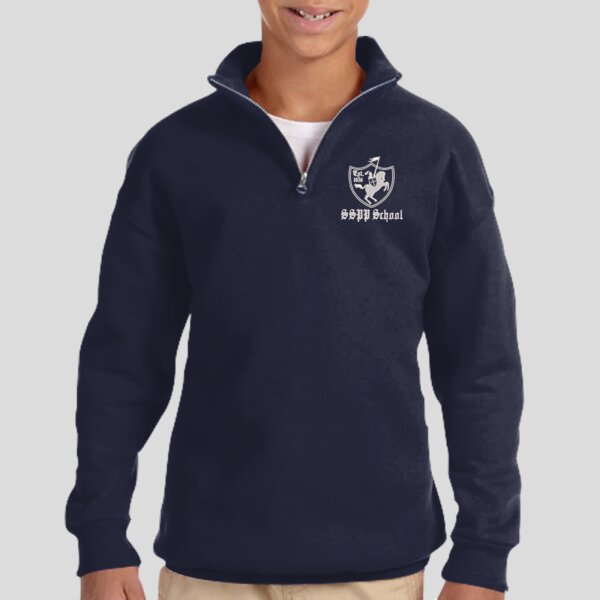 Est. 1836 Logo - Youth NuBlend ® 1/4 Zip Cadet Collar Sweatshirt Thumbnail