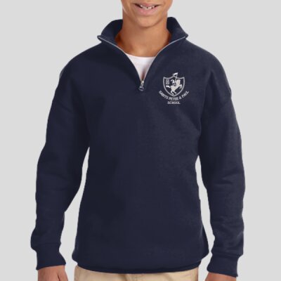 SSPP Cross Logo - Youth NuBlend ® 1/4 Zip Cadet Collar Sweatshirt Thumbnail