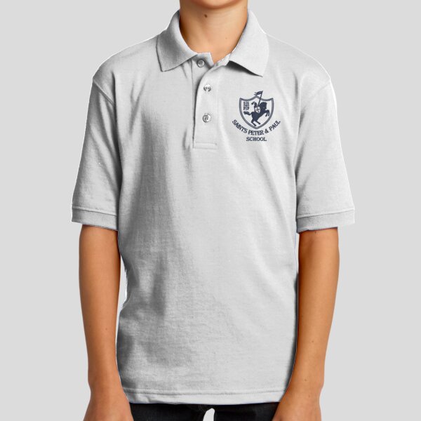 SSPP Cross Logo - Youth Core Blend Jersey Knit Polo Thumbnail