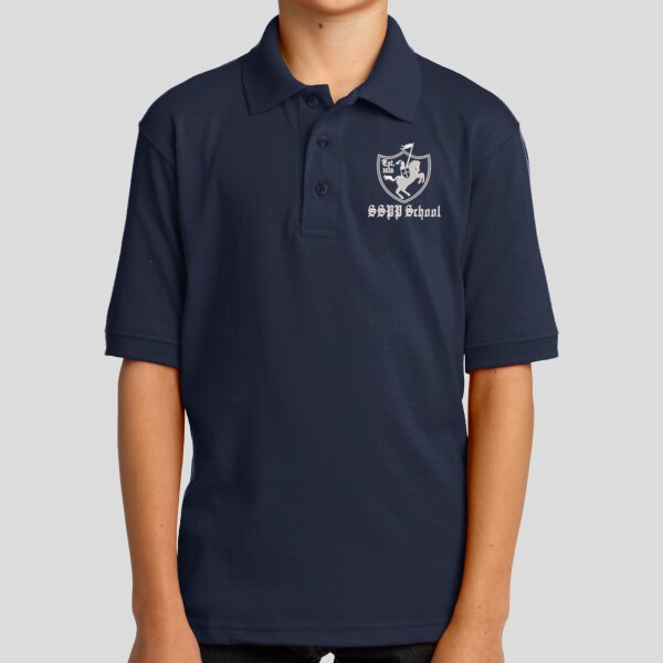 Est 1936 Logo - Youth Core Blend Jersey Knit Polo Thumbnail