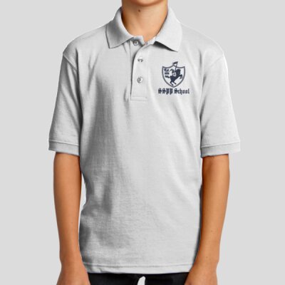 Est 1836 Logo - Youth Core Blend Jersey Knit Polo Thumbnail
